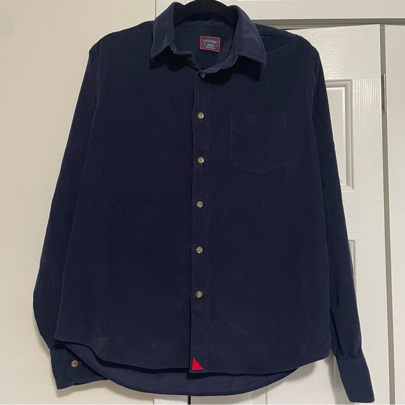 UNTUCKit Long Sleeve Navy Corduroy Button Down Shirt Men's Medium - Picture 1 of 9